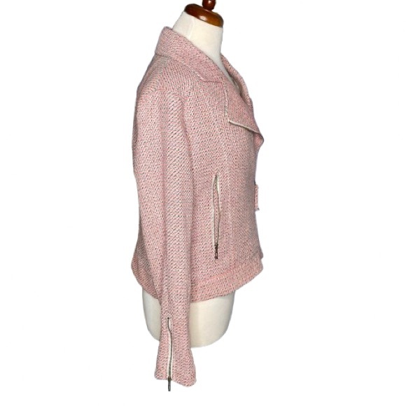 MNG Collection Pink/Black Asymmetrical Zip Jacket Women’s XL. EUC - Picture 4 of 9